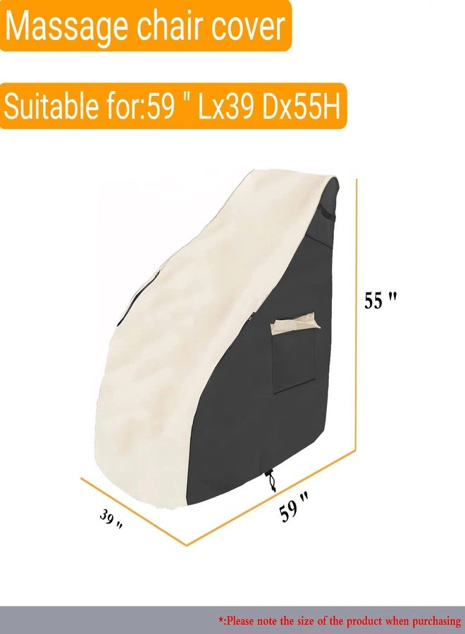 XCZ Massage chair cover, 600D full body shiatsu massage chair protector, 59 X 39 X 55 inchesArmchair Slipcovers,, ,with drawstring waterproof and dustproof Recliner Wing Chair Slipcovers,Sofa Cover - Image 2
